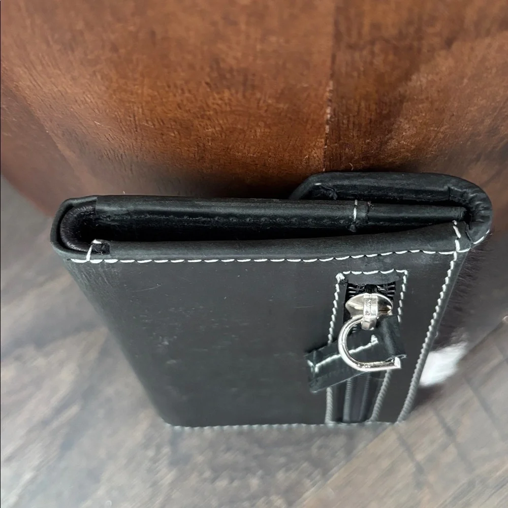 American Bison Hair on Hide,Genuine Leather,5 card,1 ID,bill,zip coin,,snap top